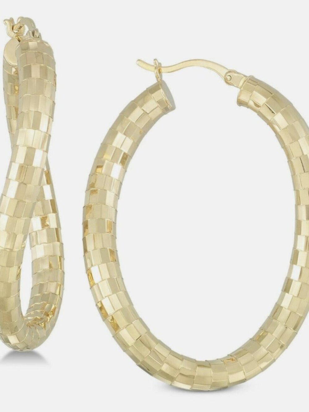 Simone I. Smith Textured Twist Hoop Earrings in 18k Gold over Sterling Silver